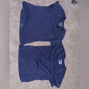 2 sets of navy scrubs womans large petite